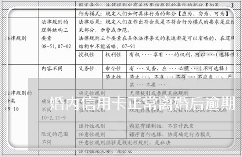 婚内信用卡正常离婚后逾期/2023100698391