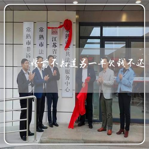 婚前不知道另一半欠钱不还/2023120525947