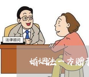 婚姻法一方赠予另一方/2023112353603