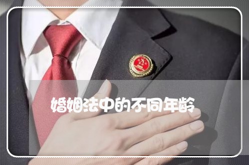 婚姻法中的不同年龄/2023081362615