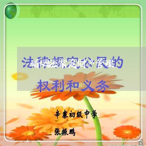 婚姻法家庭财产管理/2023081339461