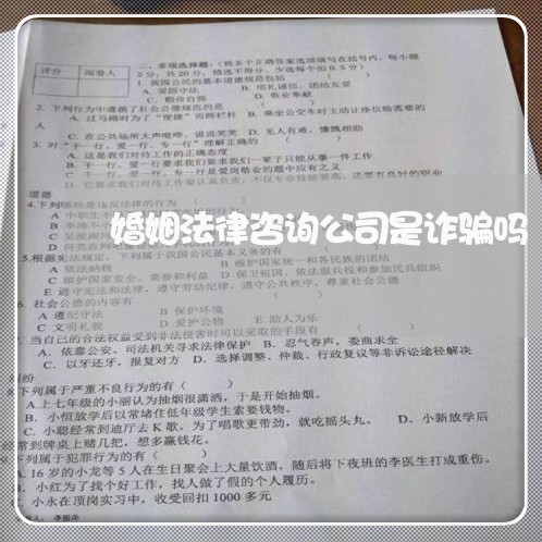 婚姻法律咨询公司是诈骗吗/2023081377950