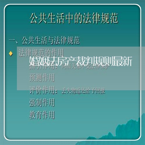 婚姻法房产裁判规则最新/2023081347362