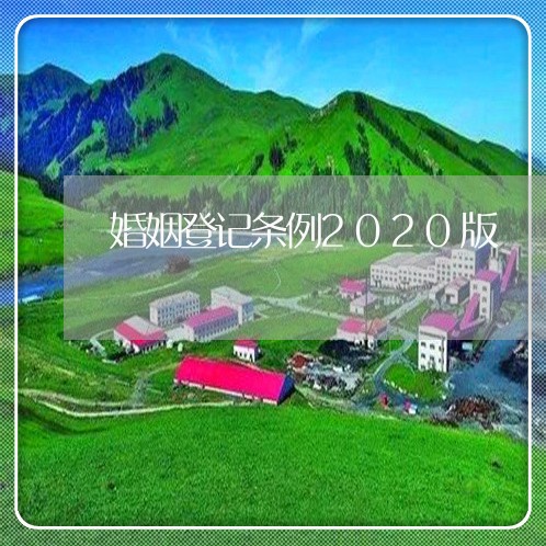 婚姻登记条例2020版/2023112774717