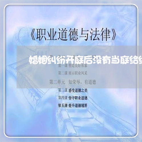 婚姻纠纷开庭后没有当庭给结果/2023081549461