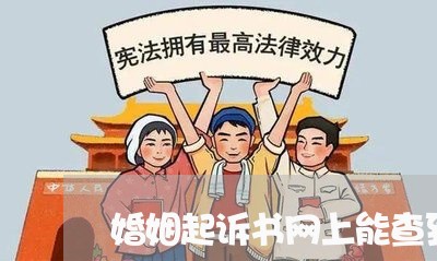 婚姻起诉书网上能查到/2023112593726