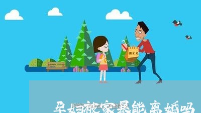 孕妇被家暴能离婚吗/2023110306815