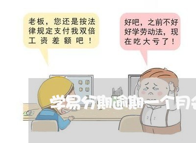 学易分期逾期一个月会怎样/2023040142792