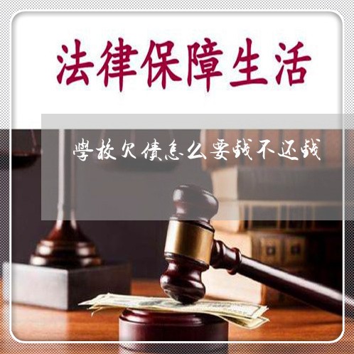 学校欠债怎么要钱不还钱/2023102450614