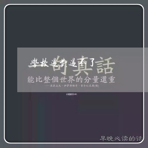 学校退费退不了/2023042618249