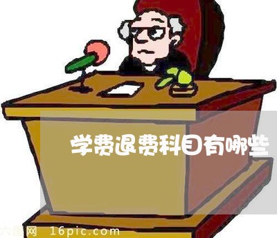 学费退费科目有哪些/2023061585826