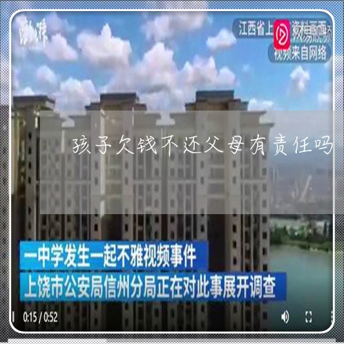 孩子欠钱不还父母有责任吗/2023092148282