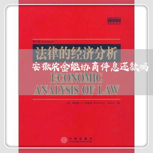 安徽农金能协商停息还款吗/2023100619148