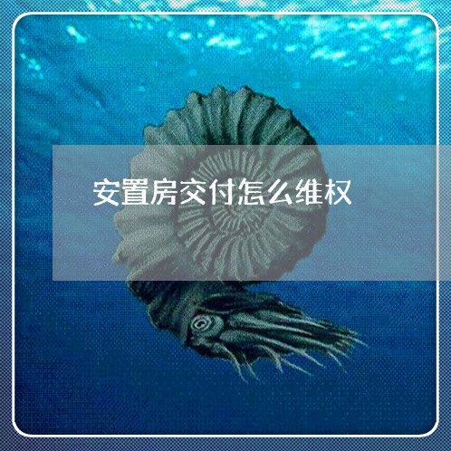 安置房交付怎么维权/2023061275926