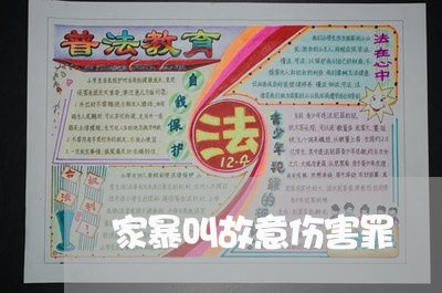 家暴叫故意伤害罪/2023101417389