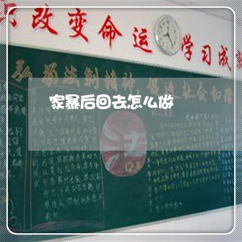 家暴后回去怎么做/2023100545161