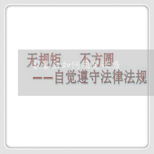 家暴后如何固定证据/2023110629351