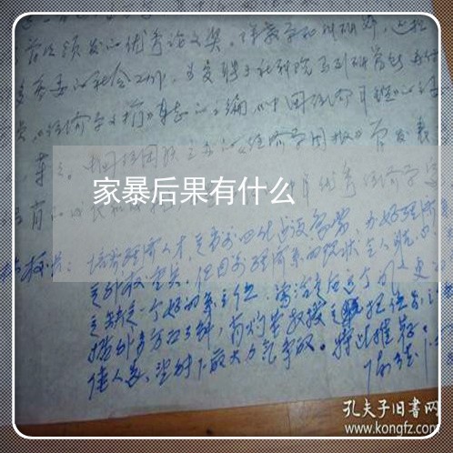 家暴后果有什么/2023091463693