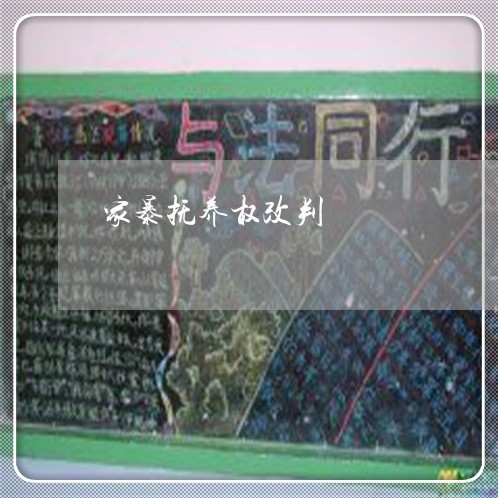 家暴抚养权改判/2023121959481