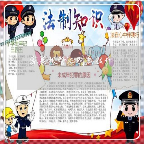 家暴报警证明怎么开/2023110708160