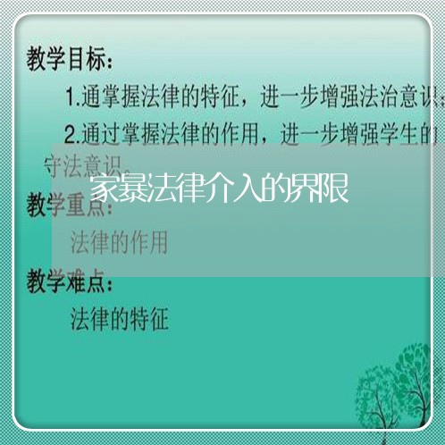 家暴法律介入的界限/2023110785259