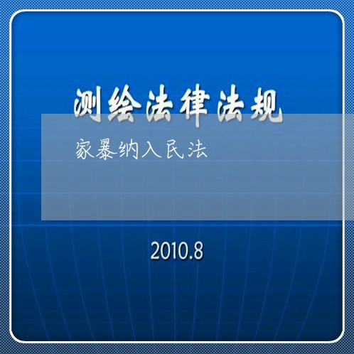 家暴纳入民法/2023082527271