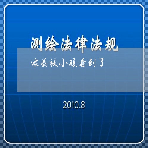 家暴被小孩看到了/2023101536050