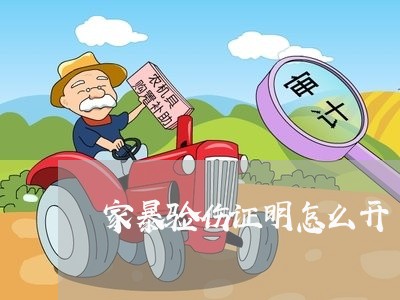 家暴验伤证明怎么开/2023110727230