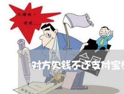 对方欠钱不还支付宝举报有效吗/2023120406057