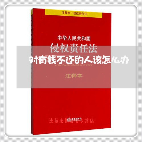 对有钱不还的人该怎么办/2023111131501