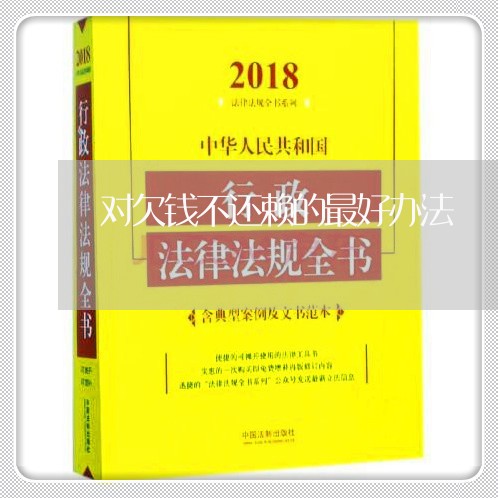 对欠钱不还赖的最好办法/2023110897269