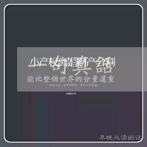 小产权离婚财产分割/2023110815250