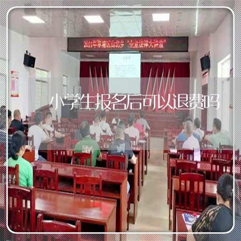 小学生报名后可以退费吗/2023061733937