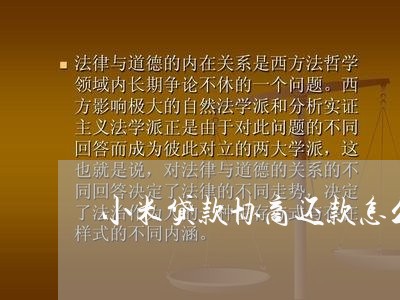 小米贷款协商还款怎么说/2023100583928