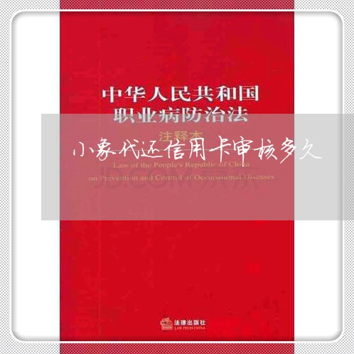 小象代还信用卡审核多久/2023112409394