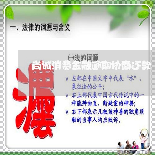 尚诚消费金融逾期协商还款/2023032516046