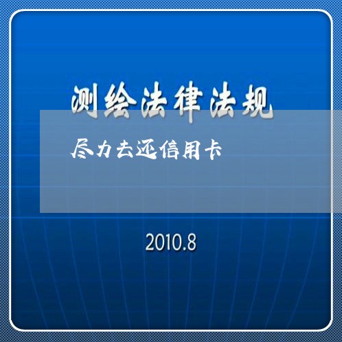 尽力去还信用卡/2023072328149