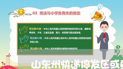 山东州快递停发区或查询/2023040161491