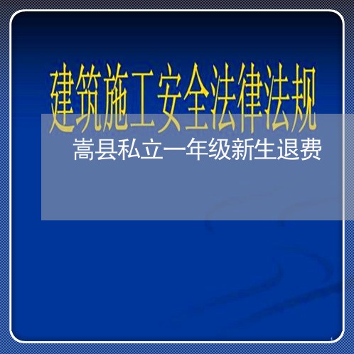 嵩县私立一年级新生退费/2023062551725