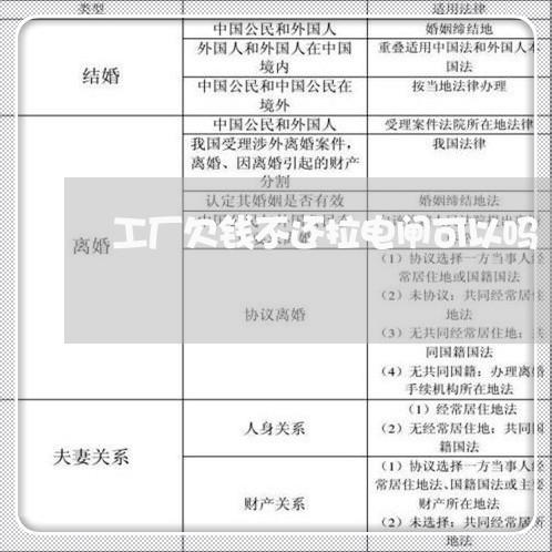 工厂欠钱不还拉电闸可以吗/2023092893917