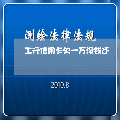 工行信用卡欠一万没钱还/2023120543904