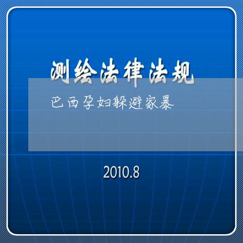 巴西孕妇躲避家暴/2023101271635