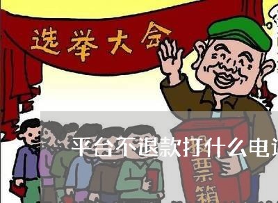 平台不退款打什么电话举报最有效/2023031406259