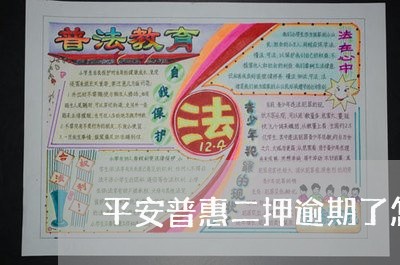 平安普惠二押逾期了怎么办/2023072605026