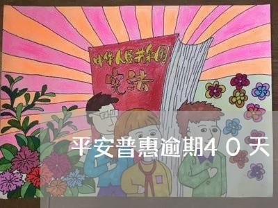 平安普惠逾期40天/2023072559528