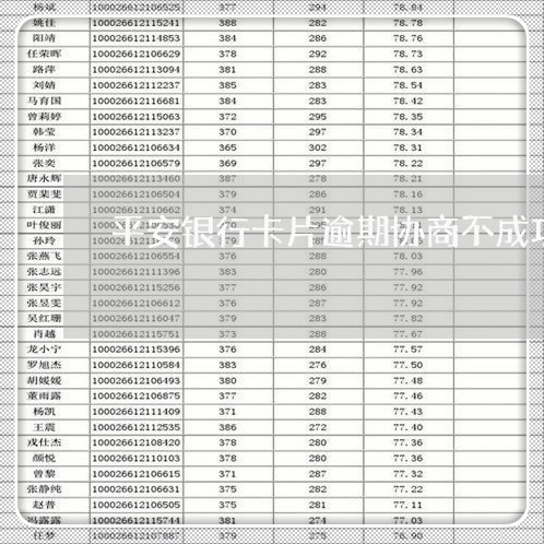 平安银行卡片逾期协商不成功/2023071539592