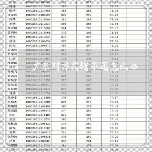 广东对方欠钱不还怎么办/2023112774035