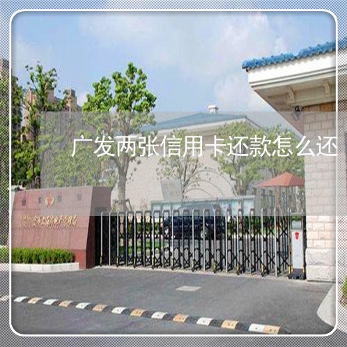 广发两张信用卡还款怎么还/2023072128348