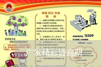 广发精彩贷逾期/2023081259591