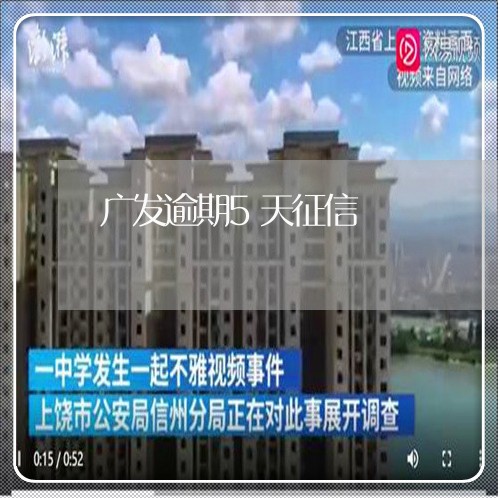 广发逾期5天征信/2023062840723